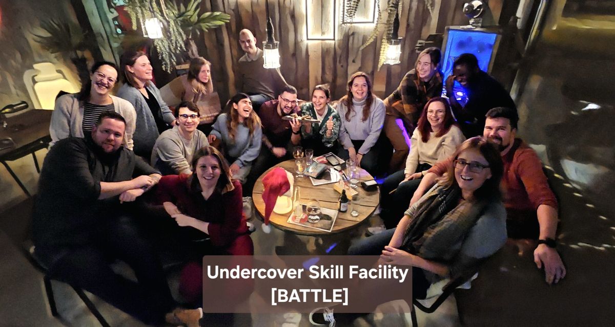Een groep na Undercover battle in de lounge